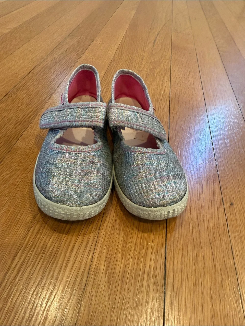 Cienta Girls Sparkle Multi-Color Mary Jane with Velcro